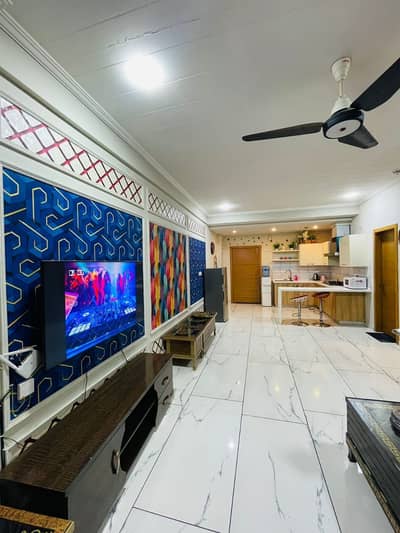 One bed full furnished apartment for rent in heights 1 phase 1 bahira town