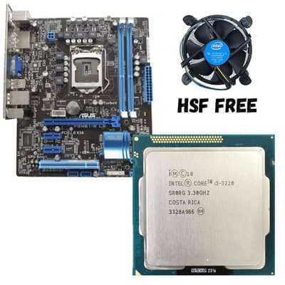 Core i3 3rd Gen + Gigabyte H61 Motherboard Combo (1 RAM Slot Faulty)