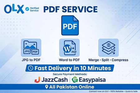 PDF Service - JPG to PDF, Word to PDF in 10 Minutes - All Pakistan