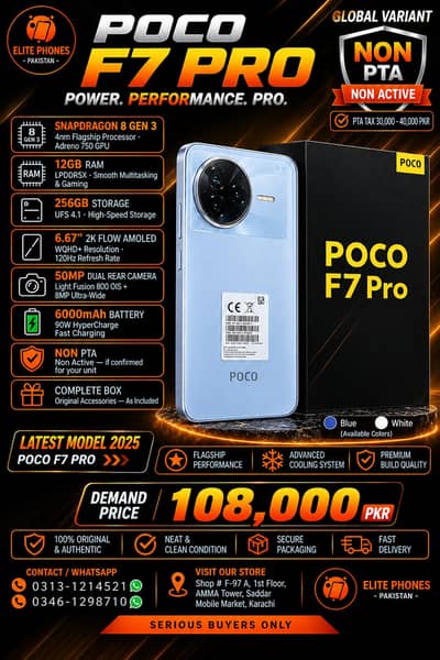 POCO F7 Pro | 12GB 256GB | global variant | non PTA non active