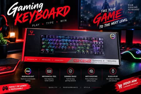 RGB Gaming Keyboard with Clicky Sound | 10/10 Condition | Rs. 6,999