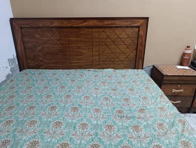 Bed and side tables for Urgent Sale | 10/10 Condition Without mattress