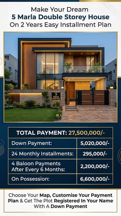 5 Marla 3-Bedroom House For Sale In Khayaban-E-Zafar, Pine Avenue Road Near Lake City Interchange, Lahore | 2-Year Easy Instalment Plan