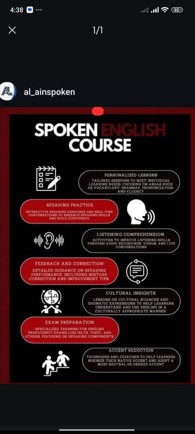 International Spoken English Course/Foreign Qualified Female Teacher