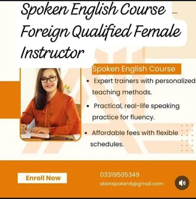 International Spoken English Course/Foreign Qualified Female Teacher