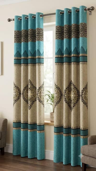 Export Jaquard border curtains