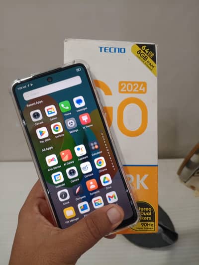 Tecno Spark Go 2024model 4,64 full box no open exchange any mobile