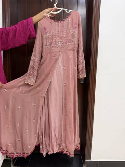 Fully embroided formal chiffon frock 3 piece Xenia formals