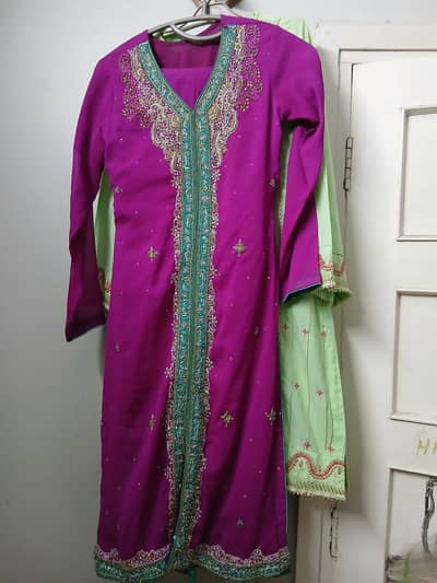 front open suit with sharara
