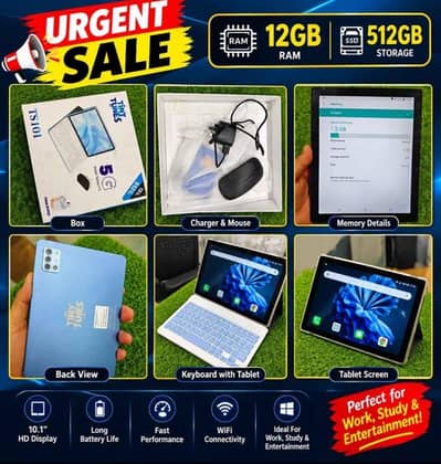 TINY TUNES TS101 5G TABLET 12 512 GB  12GB 512GB China import