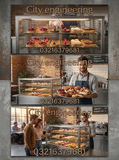 bakery counter for sale LED lights installed in all counters for attra