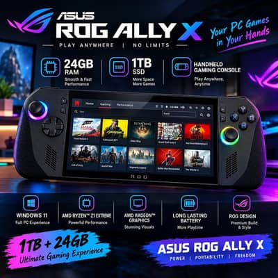 ASUS ROG ALLYX 1 TB GAMING Handheld Console | 24 RAM