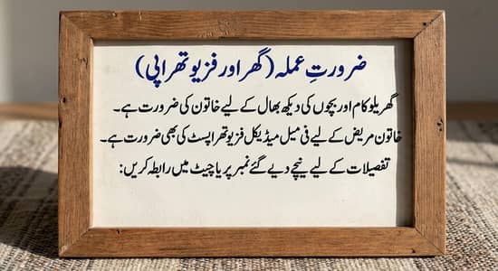 Female staff Ki need hai