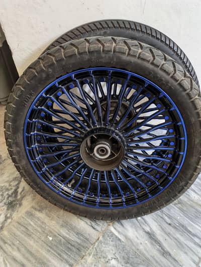 CG 125 Tubules Tyres with Wheels