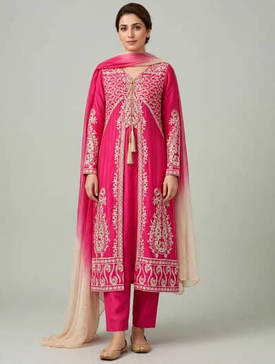 party wear pink elegant dress
