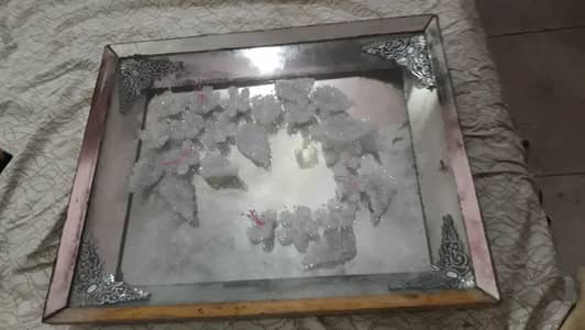 Crystal Flower on Mirror (Framed)