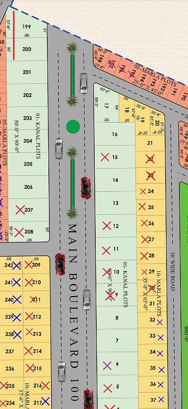 1 Kanal Plot 150 Ft Main Bulverd For Sale Hot Location In Primer Block
