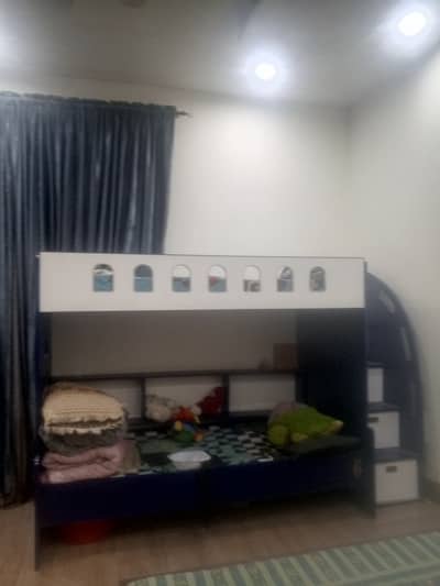 bunk bed double with storage and two mattresses for sale