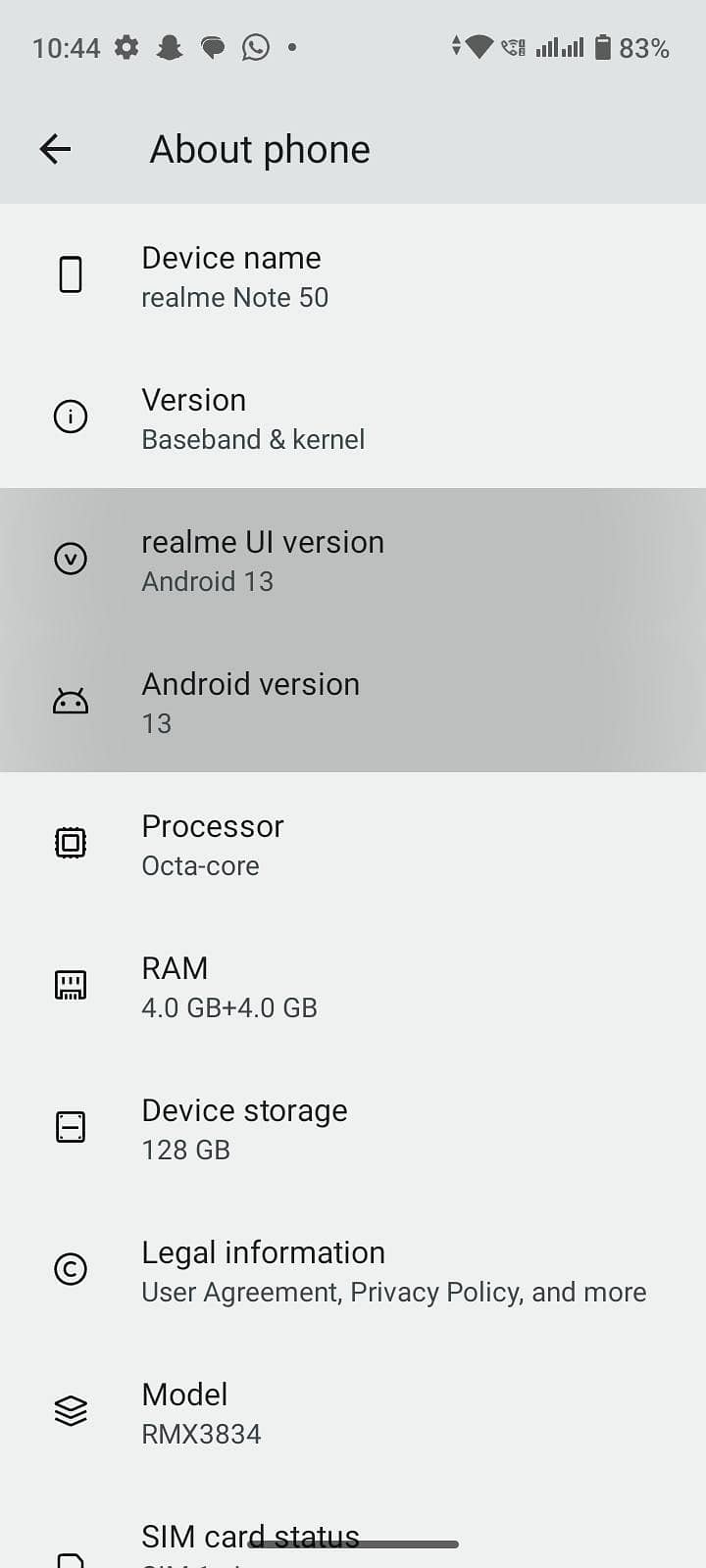 Realme Note 50 0