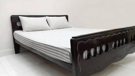 Solid Wooden Double Bed For Sale - Karachi