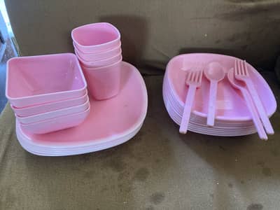 Baby Pink Color Pure Plastic Set for Kids