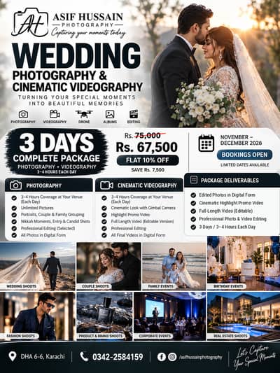 Wedding Photo & Video Package – Flat 10% OFF