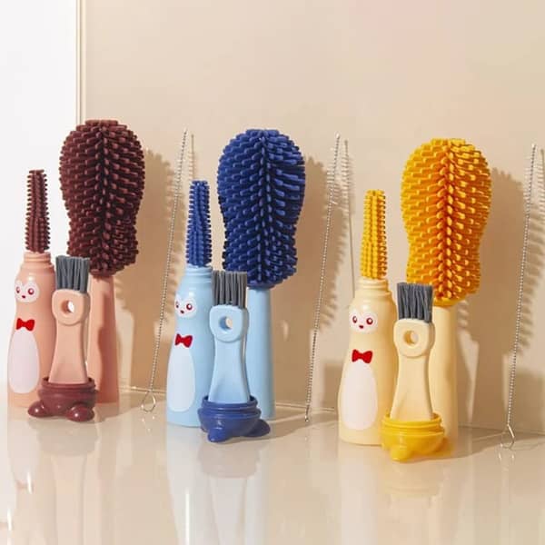 Silicone Feeder & Nipple Cleaning feeder Brush: Effortless Cleaning for Happy Tummies - Traderz Global