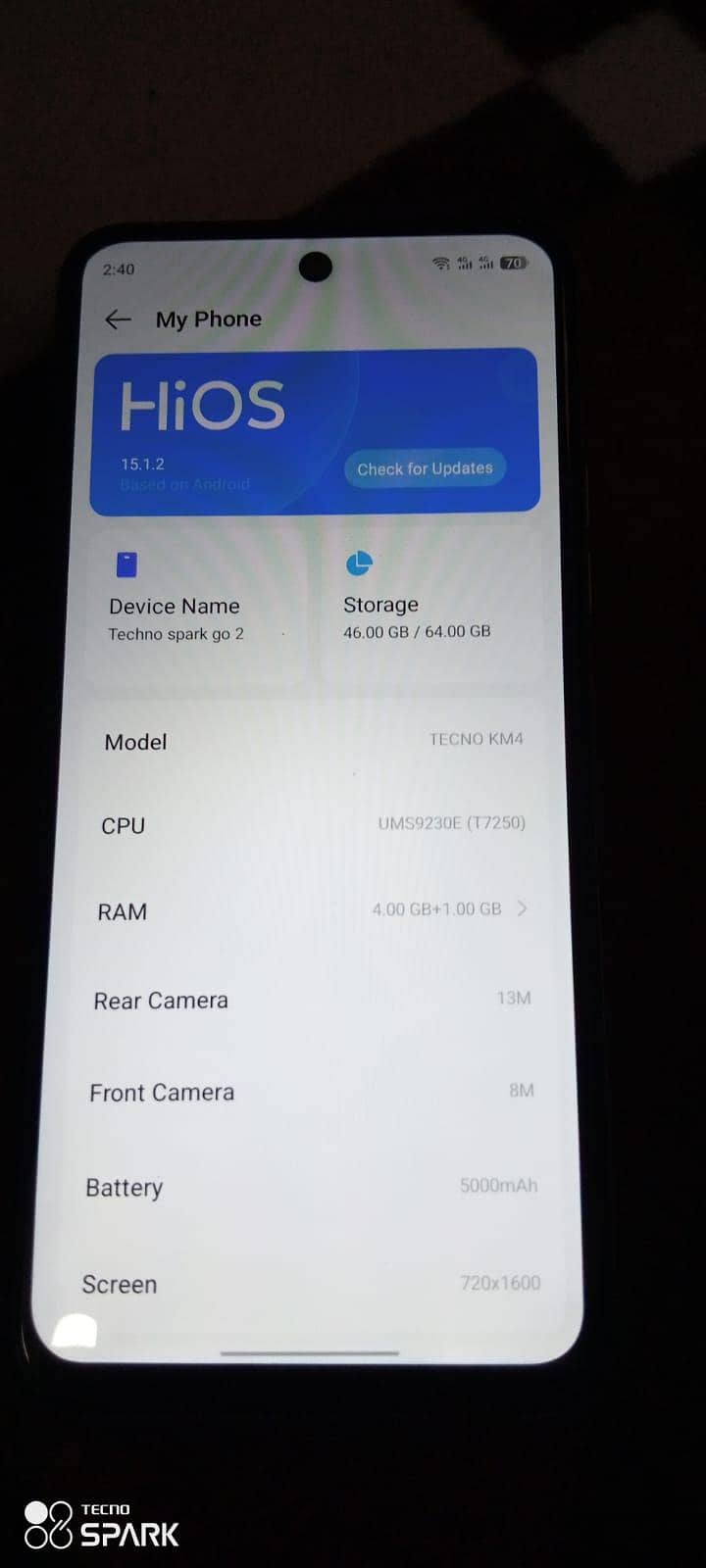 Tecno Spark Go 5
