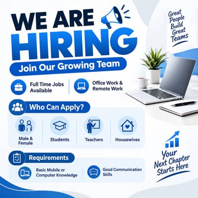 We are hiring staff for office and online work