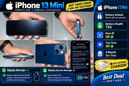 Apple iPhone 13 mini FACTORY UNLOCK 04 MONTH SIM TIME