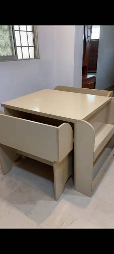 Kids  bench set with table and  bookshelf