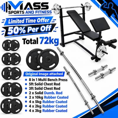 Benchpress / Dumbbell / Weightplates / Dumbel rod