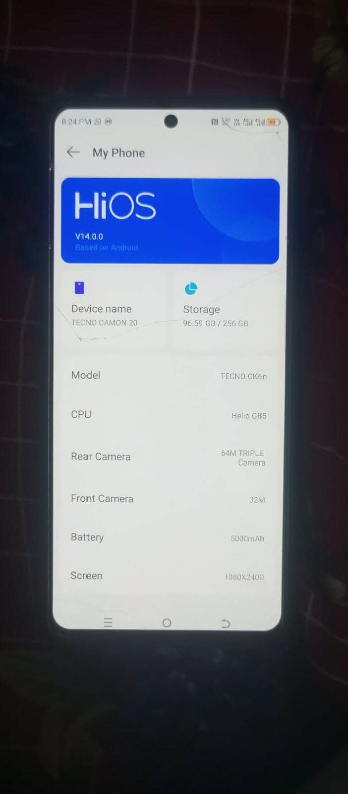 Tecno CAMON 20 0