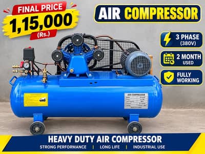 Heavy Duty Air Compressor 3 Phase – Only 2 Months Us