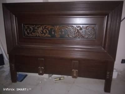 king side bed set with side table urgent sale