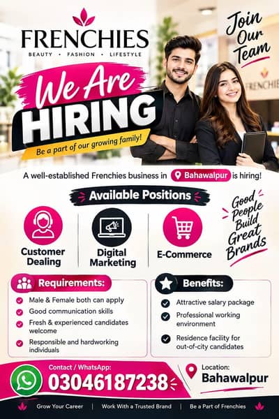 male /female staff required