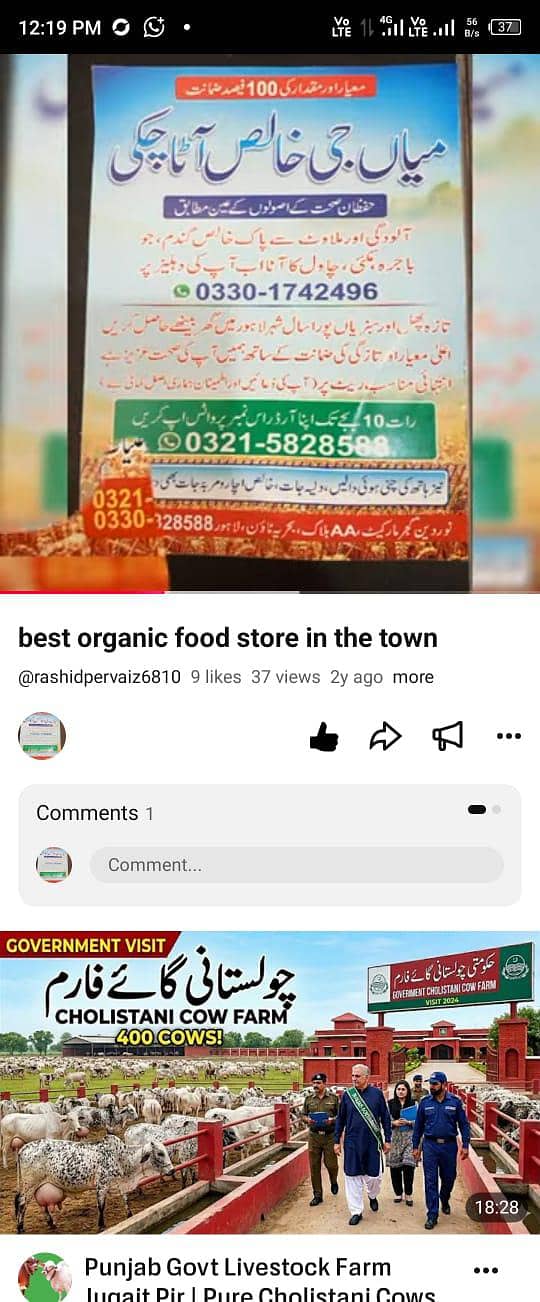 چلتا ہوا اورگینک فوڈ بزنس فارسی 1