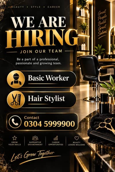 Staff required for ladies salon in pwd