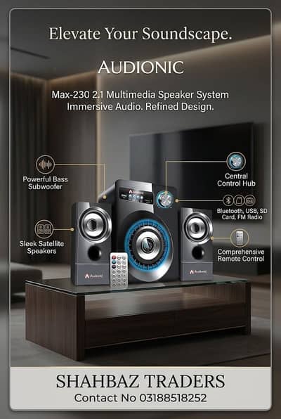 audionic the sound master ; Bluetooth max 230