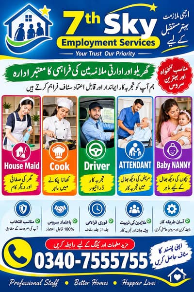 VERIFIED HOME STAFF AVAILABLE COOK,MAID,NANNY,HELPER,BATMAN,NURSE,SWEE