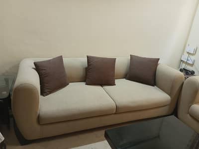 New unused 3 2 1 sofa set booklay fabric skin chocolate color