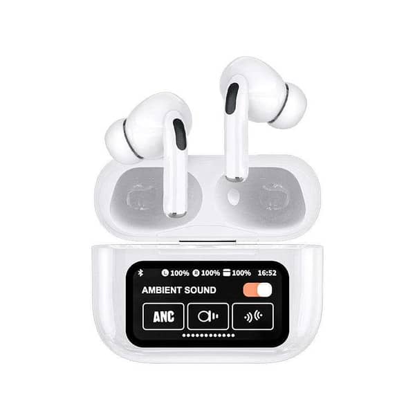 WHITE LIMITED TIME DEAL: 90% OFF!  WHITE A9 Pro Ear buds – Premium Air Pods ANC+ENC earbuds Noise Cancelling airpods | Wireless Bluetooth Earphones & Airpods Alternative | Immersive Ambient Sound, All-Day Battery! earphones