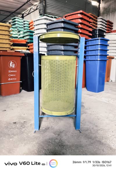 140 liter iron mesh hanging dustbin/park dustbin