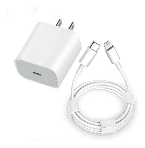 Genuine Apple iPhone 15 Pro Max 20watt USB-C Fast Charger Adapter & Original USB-C to C Data Sync Cable | Authentic Power Delivery (PD) Wall Plug & Charging Cord