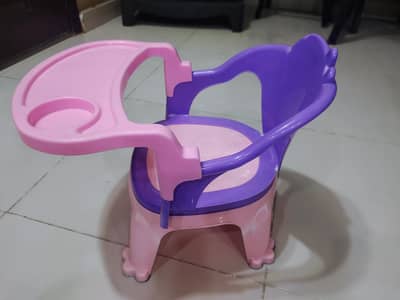 kids Chair with Dinning shelf in pure plastic