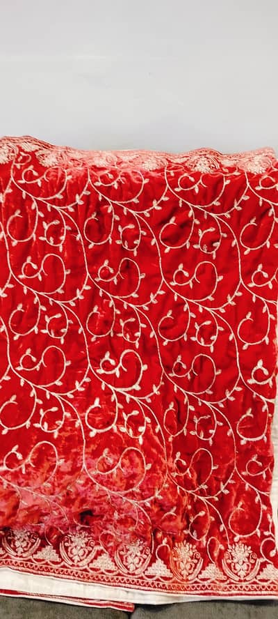 velvet red shawl