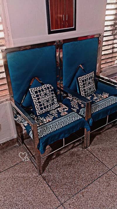 sofa set new condition steal material urgent sale 03014682705