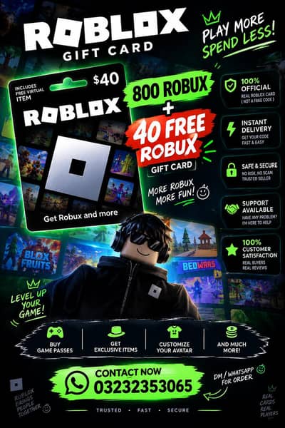 Roblox Digital Gift Card (800+40 Robux)
