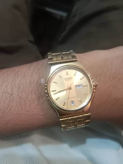 Vintage Citizen Quartz Day-Date (Gold Tone) - Original Japan
