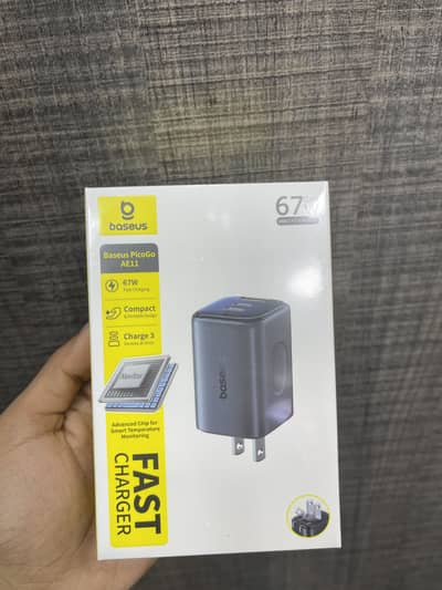 Baseus 67w Trio Adopter Box Pack Original  lifetime warranty